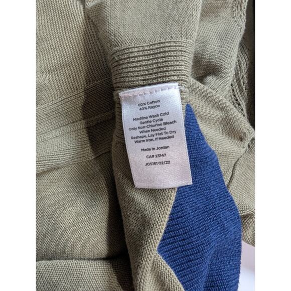 Talbots Sweater Womens 3x Green Colorblock Cardigan Lightweight - Picture 6 of 9